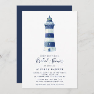 Lighthouse Beach Bridal Shower Invitation