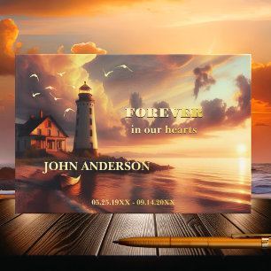 Lighthouse Beach Memorial Real Foil  Guest Book