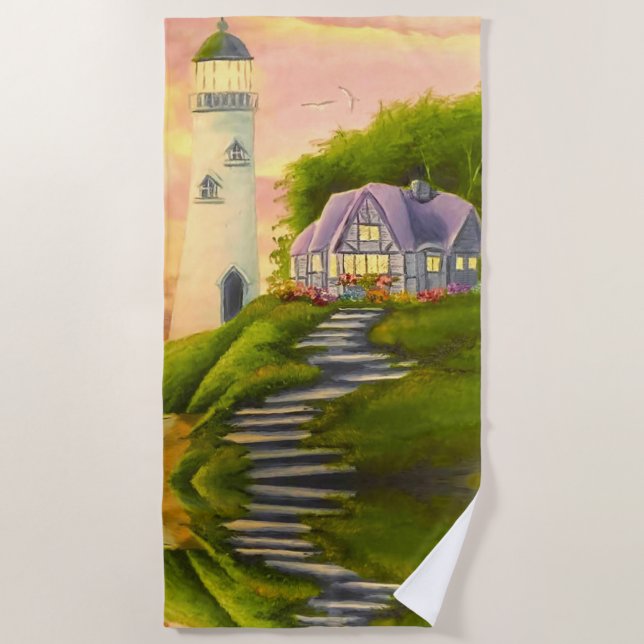 Lighthouse Beach Towel (Front)