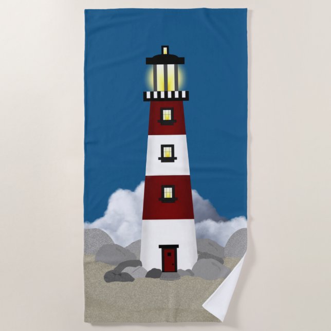 Lighthouse Beach Towel (Front)