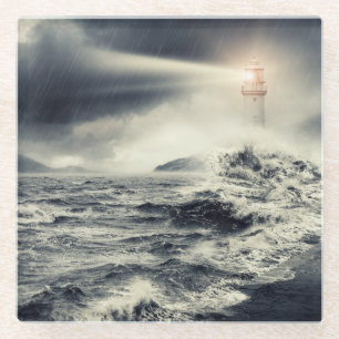 Lighthouse Beacon Glass Coaster