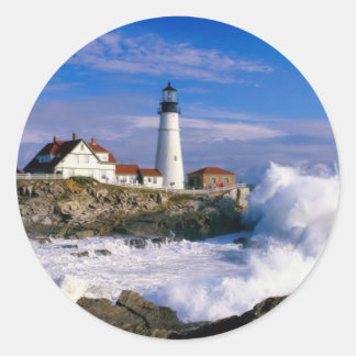 Lighthouse Beauty Classic Round Sticker