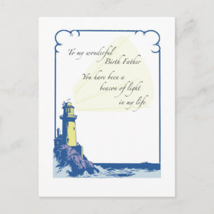 Lighthouse Birth Father, Father's Day Postcard