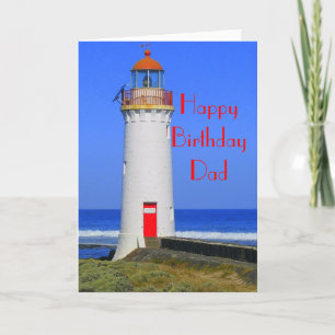 Lighthouse birthday card for Dad