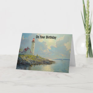 Lighthouse Birthday Greeting Card
