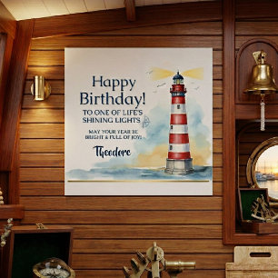 Lighthouse Birthday Shining Light Poster