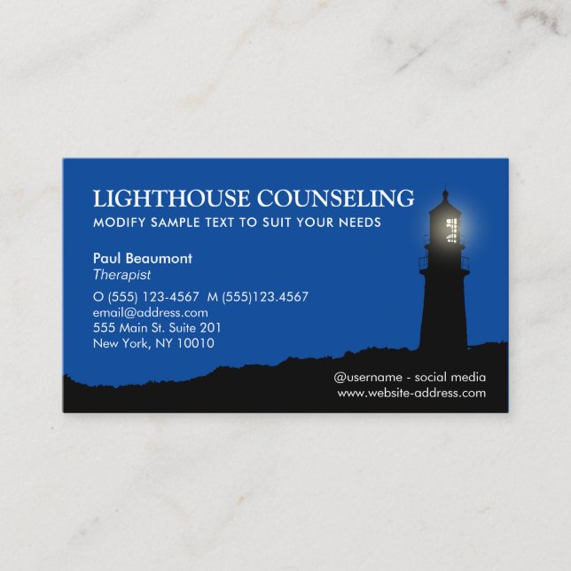 Lighthouse Business Card (Front)