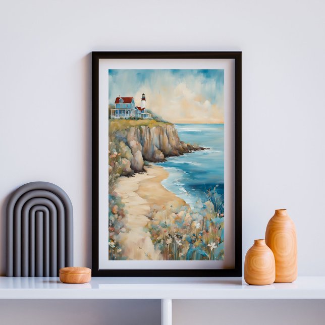 Lighthouse by the Bluff Poster (Creator Uploaded)
