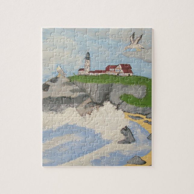 Lighthouse by the Sea Puzzle (Vertical)
