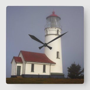 Lighthouse, Cape Blanco, Cape Blanco State Park Square Wall Clock