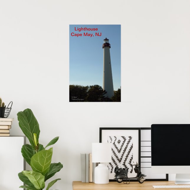 Lighthouse, Cape May, NJ Poster (Home Office)