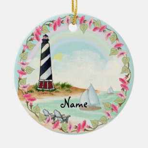 Lighthouse  ceramic ornament