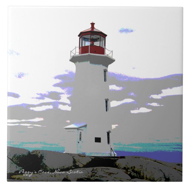 Lighthouse Ceramic tile Or Trivet Or Treasure Box (Front)
