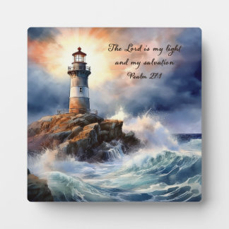 Lighthouse Christian Plaque