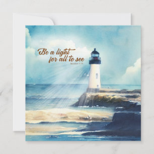 Lighthouse Christian Scripture Mattew Be a Light Card
