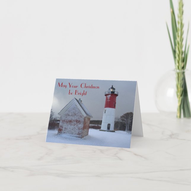 Lighthouse Christmas Card (Front)