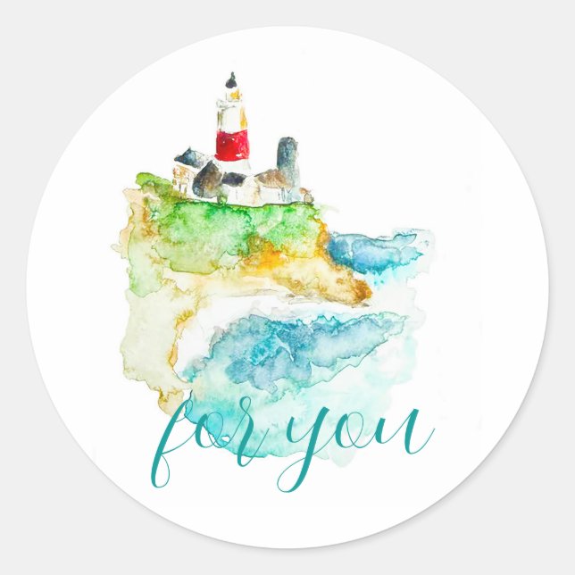 Lighthouse Classic Round Sticker (Front)