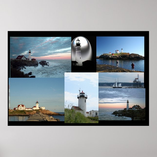 Lighthouse Collage Poster! Poster (Front)