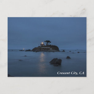 Lighthouse Crescent City, CA Postcard