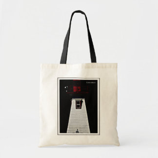 Lighthouse & crow photo on natural tote