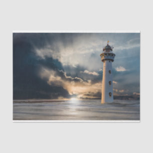 Lighthouse Daybreak Ocean Decoupage Tissue Paper
