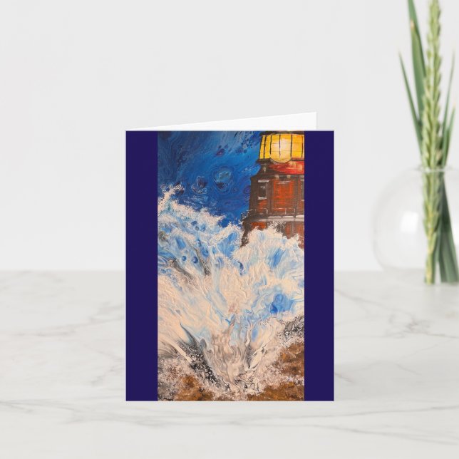 Lighthouse Design Blank Note Card (Front)