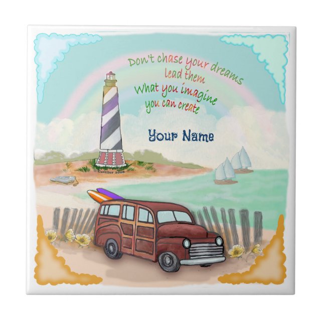 Lighthouse Dreams  Tile (Front)