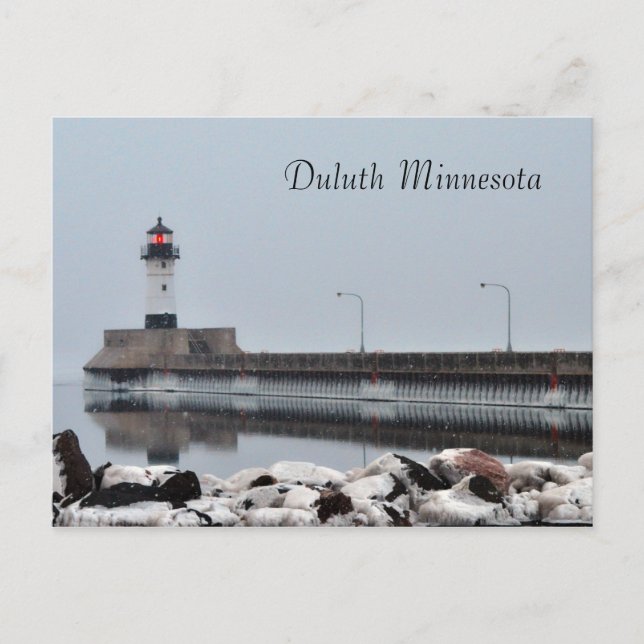 Lighthouse Duluth Minnesota Postcard (Front)