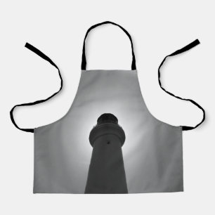 Lighthouse Effect - black and white Apron