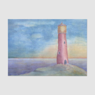 Lighthouse evening tissue paper