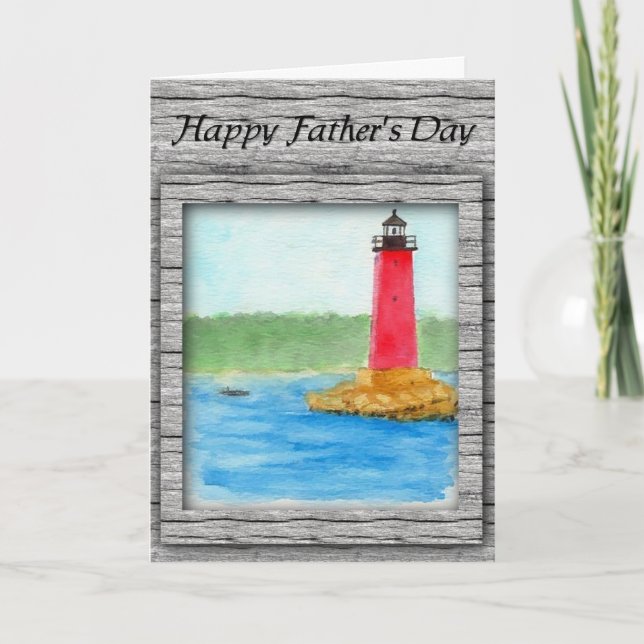 Lighthouse Father's Day Card (Large Print) (Front)
