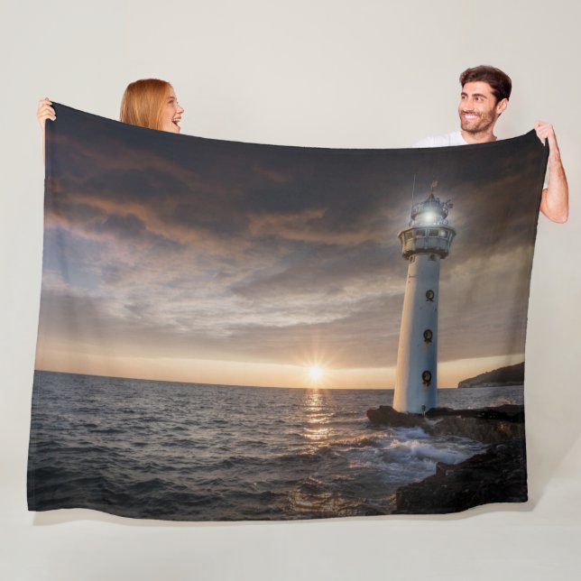 LIGHTHOUSE FLEECE BLANKET (In Situ)