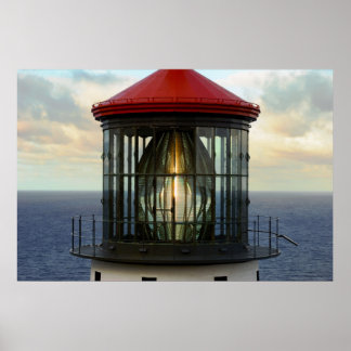 Lighthouse Glass Poster
