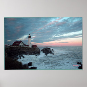 Lighthouse, Glorious Sunset, poster