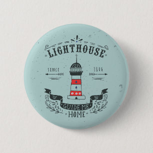 Lighthouse Guide Me Home Poster 2 Inch Round Button
