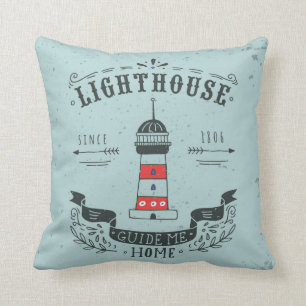 Lighthouse Guide Me Home Poster Throw Pillow