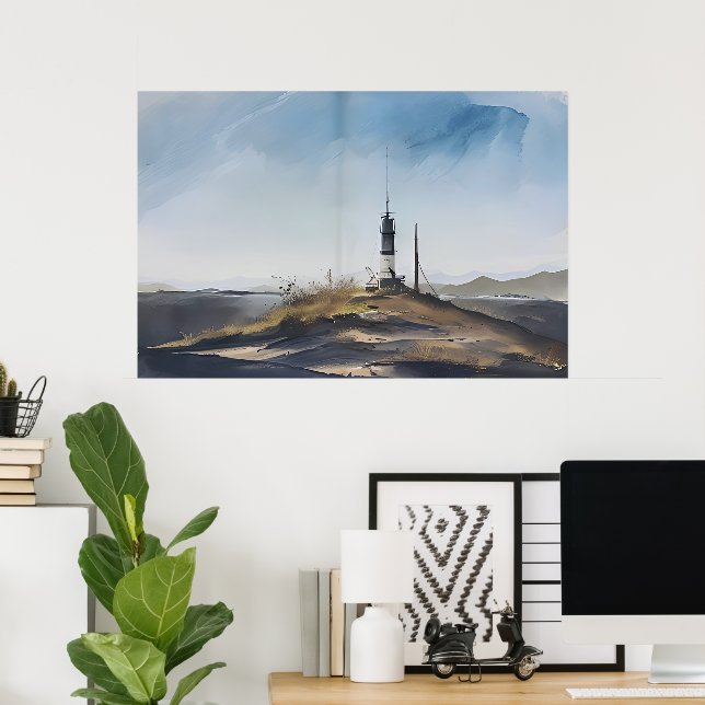 Lighthouse Guiding You Home Poster (Home Office)