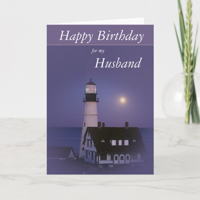 Lighthouse Happy Birthday Card (Front)