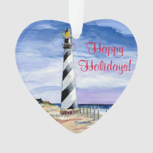 Lighthouse  heart ornament