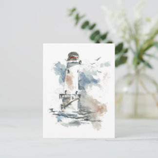 Lighthouse holiday postcard