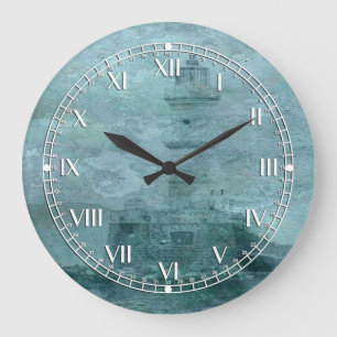 Lighthouse Impasto Large Clock