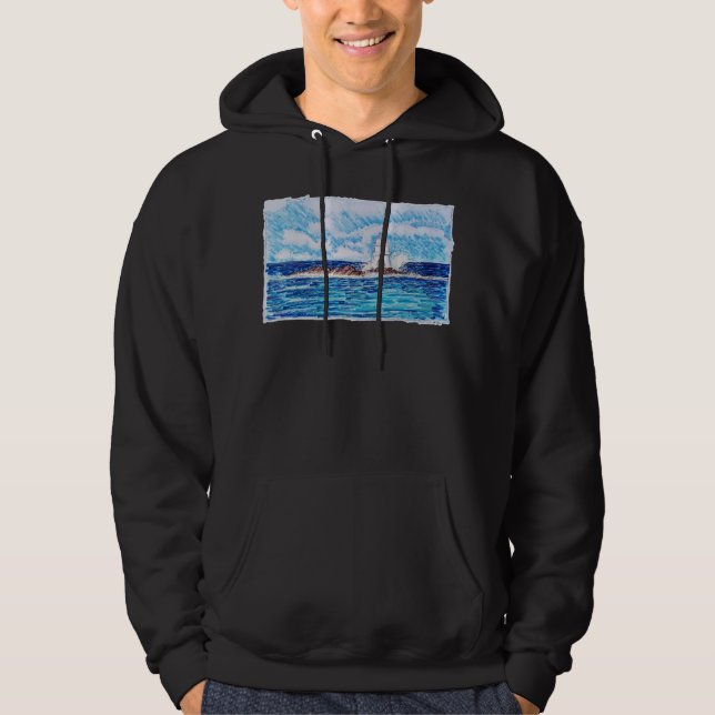 Lighthouse in Blue Hoodie (Front)