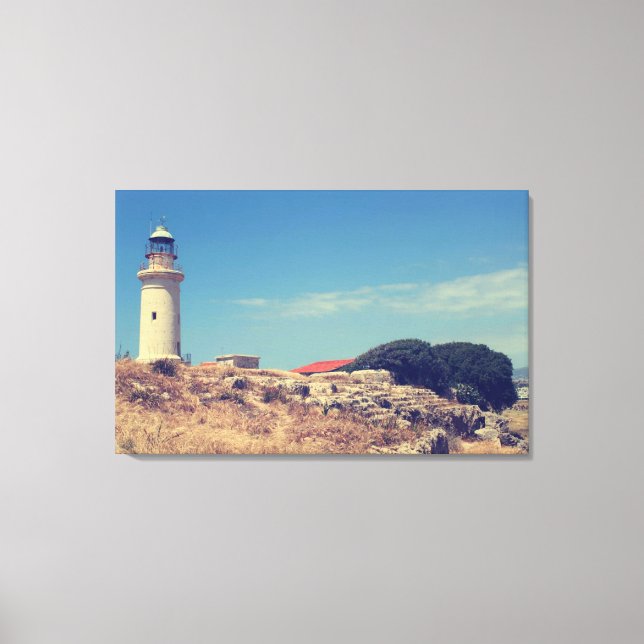 Lighthouse in Paphos Canvas Print (Front)