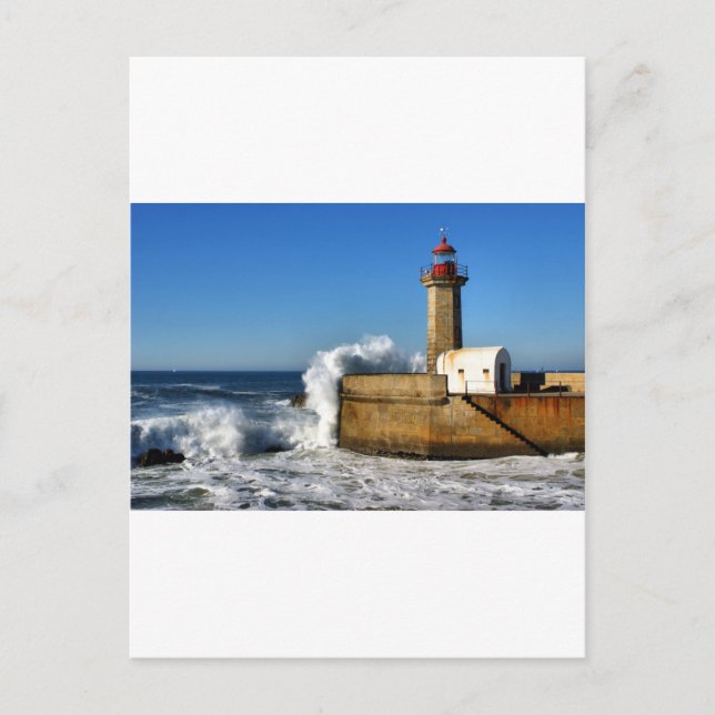 Lighthouse in Porto Postcard (Front)