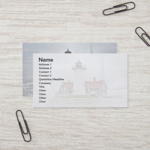 Lighthouse in Snow Business Card