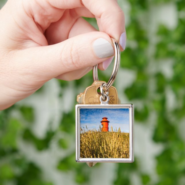 Lighthouse in Stykkisholmur, Iceland Keychain (Hand)