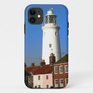 Lighthouse in sunny seaside English town  photo iPhone 11 Case