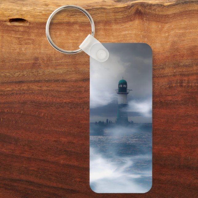Lighthouse in the storm - Baltic Sea    Keychain (Front)