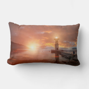 Lighthouse in the Sunset Lumbar Pillow