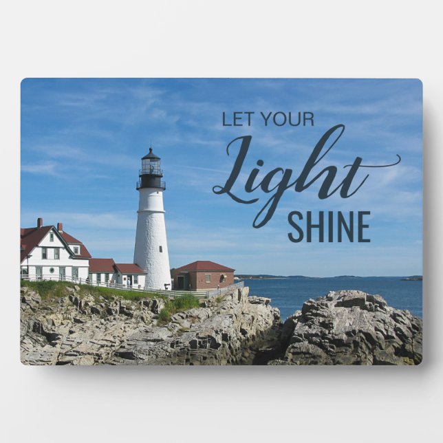 Lighthouse Inspirational Quote  Plaque (Front)
